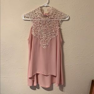 Lace Sleeveless Blouse